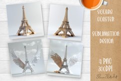 Landscape sublimation square coaster Sublimation Product Image 1