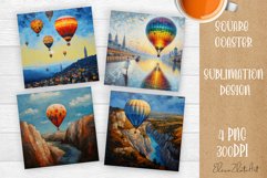 Landscape sublimation square coaster Sublimation Product Image 1