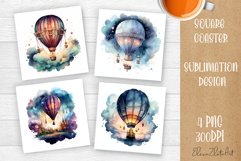 Landscape sublimation square coaster Sublimation Product Image 1