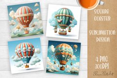 Landscape sublimation square coaster Sublimation Product Image 1