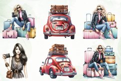 Travel Girl Clipart Sublimation Clipart Product Image 7