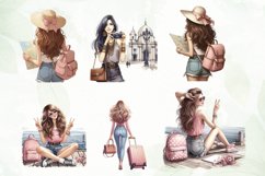 Travel Girl Clipart Sublimation Clipart Product Image 6