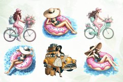 Travel Girl Clipart Sublimation Clipart Product Image 3