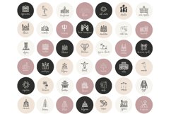 travel instagram story icons pink and white