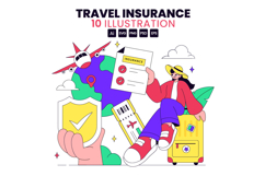 10 Travel Insurance Illustration Product Image 1