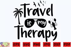 Travel Is My Therapy SVG | Travel SVG | Adventure SVG | PNG Product Image 2