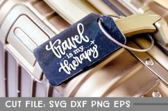 Travel is my Therapy, Travel SVG, Hand Lettered Cut File Product Image 3