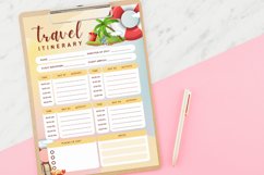 Summer Travel Itinerary Canva Template Design Product Image 4