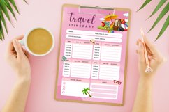 Summer Travel Itinerary Canva Template Design Product Image 5