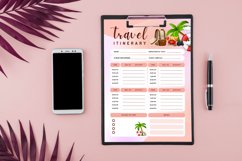 Summer Travel Itinerary Canva Template Design Product Image 3