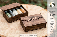 3D Travel spice box Laser cut. Spices SVG Product Image 1