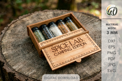 3D Travel spice box Laser cut. Spice lab SVG. Camping Product Image 1