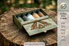 3D Travel spice box Laser cut. Camping SVG Product Image 1