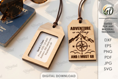 3D Travel Tag Laser Cut. Luggage Tag SVG Product Image 1