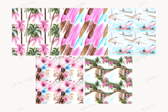 GlamArtZhanna, Travel paper, Travel pattern, Travel background, Summer paper, Summer pattern, Summer background, Vacation paper, Vacation pattern, Vacation background, Island digital paper, Island pattern, Beach pattern, Beach background