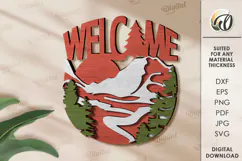 Travel Wall Decor Laser Cut. Wooden Travel Welcome Sign SVG Product Image 1