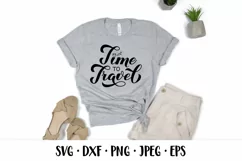 Time to Travel SVG. Hand lettered travel quote Product Image 2