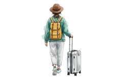 Traveller Girl Png| Travel Png Product Image 1