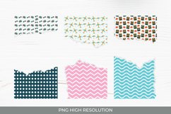 Travelling Pattern Torn Paper - Scrapbooking PNG Product Image 1