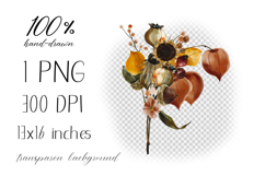 Hand-Painted Autumn Floral Watercolor Bouquet Product Image 2