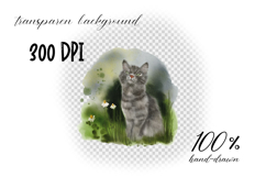 Watercolor Cat Illustration PNG Hand Drawn |Sublimation Product Image 3