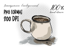 Hand Drawn Coffee Mug PNG Illustration Product Image 2