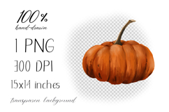 Pumpkin clipart|PNG for sublmation|Hand drawn illustration Product Image 2