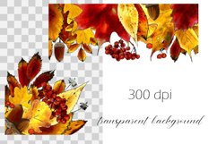 Autumn leaves frames bundle| Wreath clipart|Fall sublimation Product Image 8