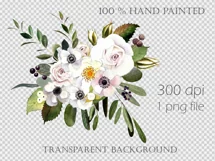 Watercolor flower clipart. Flower sublimation PNG Product Image 4