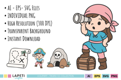 Kids pirate birthday graphics for party decorations and crafts