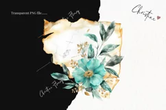 Watercolor Flower Map Clipart | Watercolor Ocean PNG Product Image 2