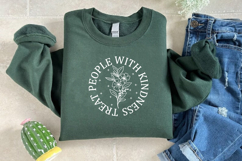 Treat people with kindness SVG , Positive vibes SVG Product Image 3