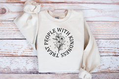 Treat people with kindness SVG , Positive vibes SVG Product Image 2