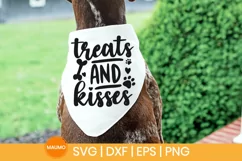 Treats and kisses | Funny dog valentine svg quote Product Image 2