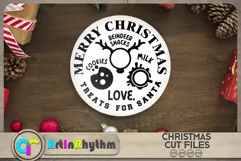 Treats for Santa SVG / Christmas round decoration Product Image 1