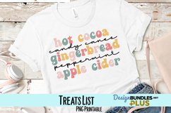 Christmas Treats List Sublimation PNG Product Image 1
