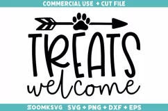 Treats welcome SVG | Dog SVG | Dog Lover SVG Product Image 1
