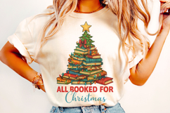 All Booked For Christmas PNG, Christmas Book PNG, Reading Product Image 1