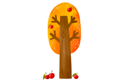 Four Seasons Trees Clipart Set, Hand-Drawn Product Image 4