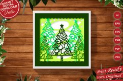 Papercut 3D Christmas Tree Decoration Layered Template Product Image 3