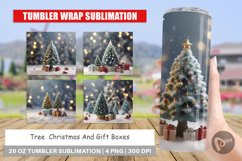 Tumbler Sublimation Tree Christmas Product Image 1