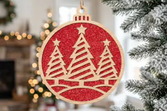 Tree Christmas Bauble SVG Laser Cut File For Crafters Product Image 2