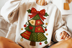 Christmas Tree Patchwork PNG, Merry Christmas PNG, Holiday Product Image 2