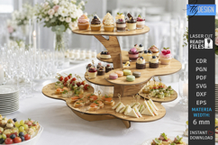 Party Tiered Trays Laser Cut Bundle | Cupcake Holders | CNC Product Image 3