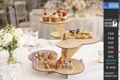 Party Tiered Trays Laser Cut Bundle | Cupcake Holders | CNC Product Image 4