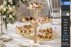 Party Tiered Trays Laser Cut Bundle | Cupcake Holders | CNC Product Image 5