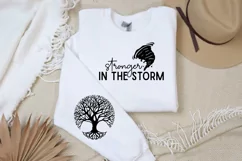 Stronger In The Storm Sleeve SVG, Christian SVG Design Product Image 3