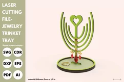 Tree heart fantasy jewelry trinket tray - svg - laser cut Product Image 4