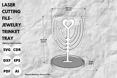 Tree heart fantasy jewelry trinket tray - svg - laser cut Product Image 5