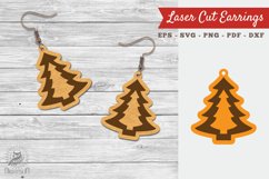 Tree Laser Cut Earrings SVG Product Image 1